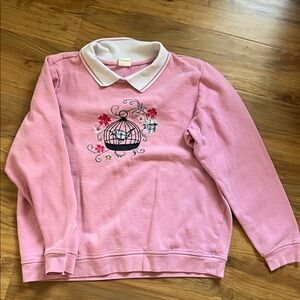 Sweet bird sweatshirt with collar